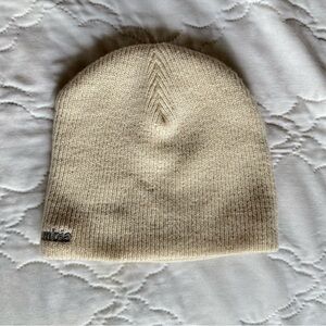 SALE Columbia knit cap beanie 8 inch length cream unisex